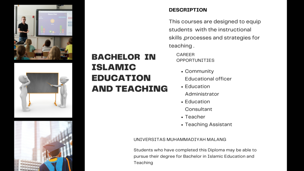 bachelor i islamic education and teaching